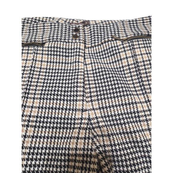 J. McLaughlin Beige Black Houndstooth Plaid Yara Pants Women's 4 READ! A19.3 - Picture 5 of 11